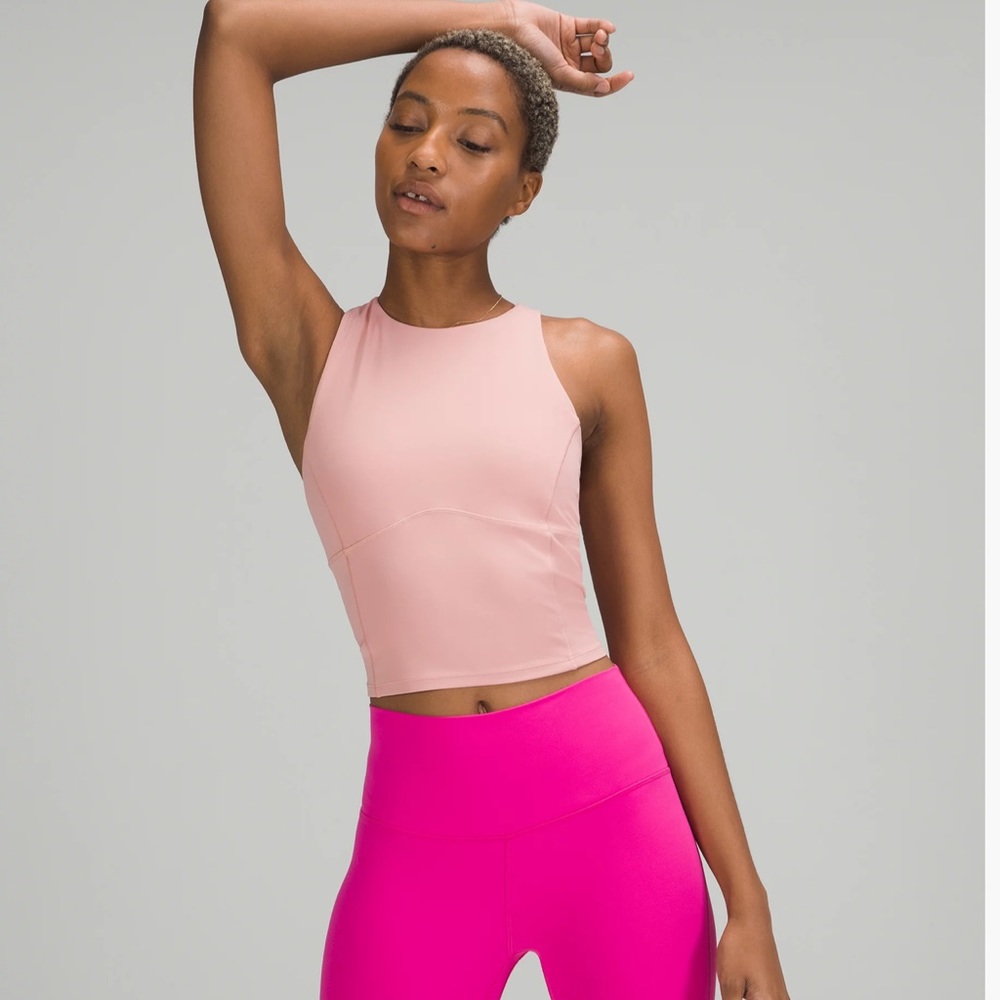 Lululemon Key to Balance yoga tank top, size 2 Pink Puff
